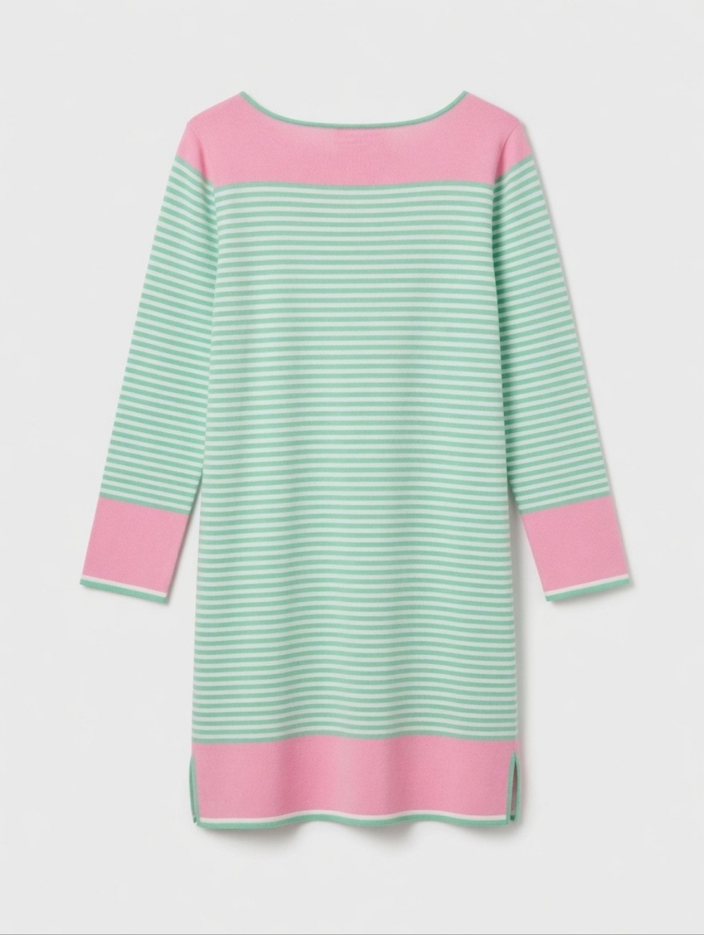 Sail to Sable Mint, Pink and White Striped Knit Dress Size M - Picture 3 of 9